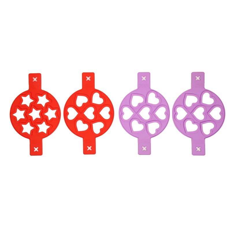 4pcs Pancake Mold 7 Hole Silicone Eggs Making Mold Nonstick