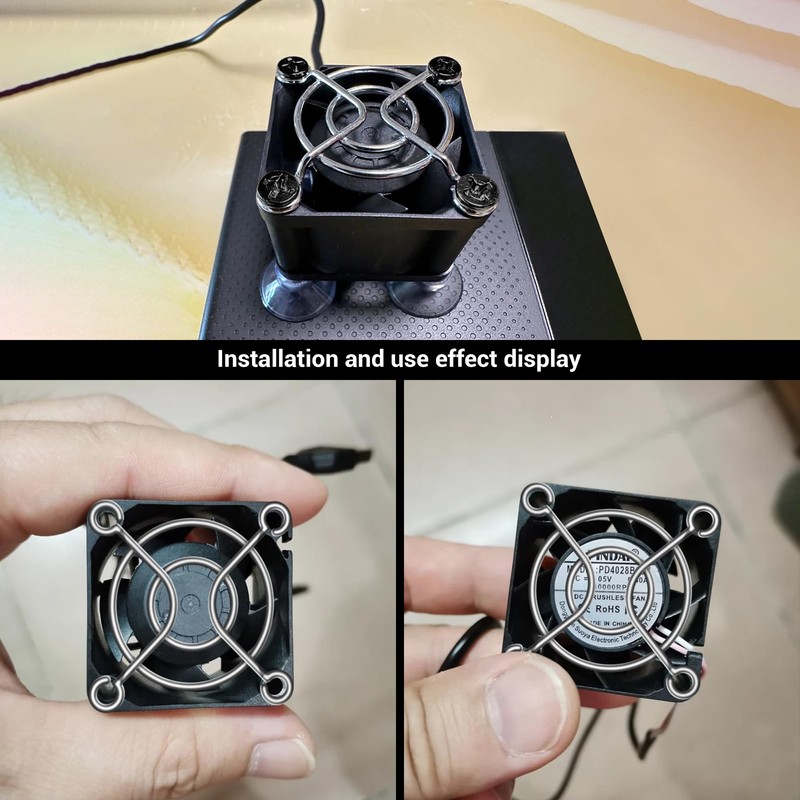 YIMATEECO 40mm Fan Grill Guard, 2 Pack CPU Case Fan