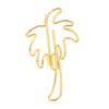 50 Pcs Paper Clips Portable Mini Cute Golden Coconut Tree