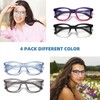 25DU 4 Pack Reading Glasses for Women Men Oprah Style