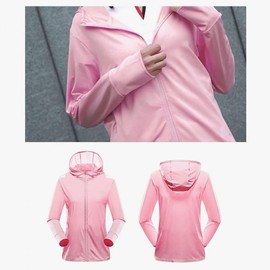 UV Protection Cardigan Rash Guard for Women and Couples - Summer Fashion Women's L/Pink