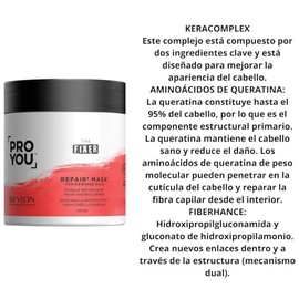 Mascarilla Hidratante De Cabello The Fixer Mask Pro You Professional | Tratamiento Hidratante Intensivo | Cabello Más Resistente | Aminoácidos De Queratina | Para Cabello Dañado | 450ml