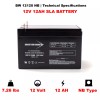 Bright Way Group BW12120NB 12 Volt 12 Amp Hour NB