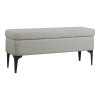 HomePop 17.5" Large Modern Sustainable Woven Fabric Storage Bench in