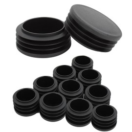 AcbbMNS 20 Pack 25mm Round Tube End Caps, Plastic Pipe Inserts, Black Hole Plugs for Tubing Fences Furniture Chair Legs (Round, 25mm)