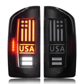 Cenfeild LED Tail Lights Assembly Fit for Dodge RAM 1500 2007-2008, for Dodge RAM 2500 3500 2007-2009 Pickup Truck [Factory Halogen Type], Taillights Rear Brake Lamp Set, Smoked Lens