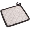 LOVELY CASA cu1490056/Cotton Double Oven Glove/Mitt Grey/Pearl 21 X 35