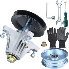 GUSUHAWK Pre-Greased 918-06980 Spindle Assembly with 756-05034A Idler Pulley Replaces 618-06980 for Cub Cadet RZT-L50 KH, RZT-S50 KH, RZT-SX 50 Efi, XT1-GT 50 KH, Troy Bilt Mustang Xp 50 Fab Tractors