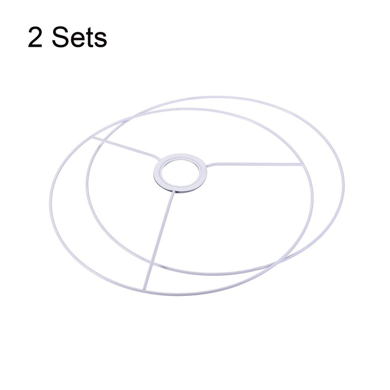 sourcing map Lamp Shade Ring, 300mm Dia. Lampshade Holder Frame