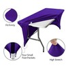 Peomeise 6Ft Spandex Table Cover Rectangular Stretch Spandex Tablecloth (Purple,6Ft)