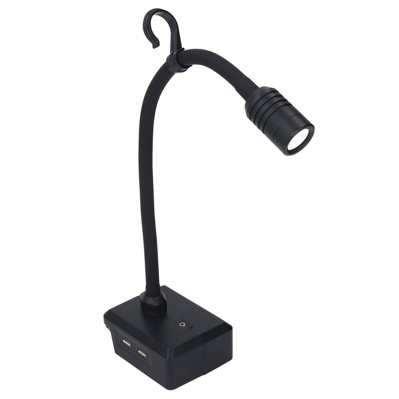 LED Work Light Cordless Gooseneck Lamp 3 Modes Dual USB