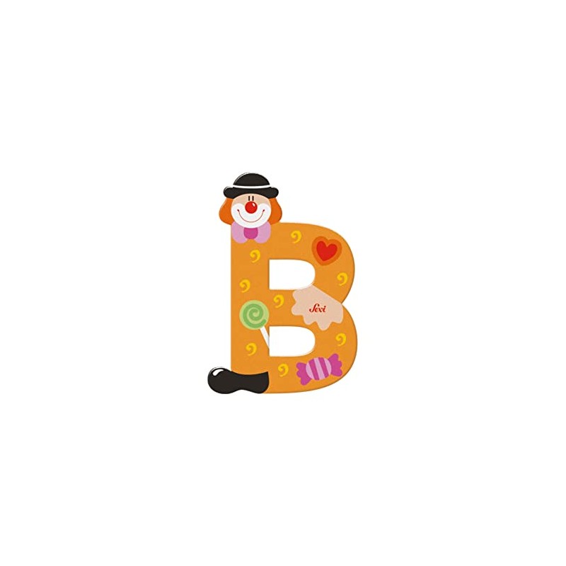 Sevi Trudi 81738 Letter “B” Clown Wall Sticker, Assorted Colours