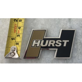 HURST PEWTER METAL NOS EMBLEM