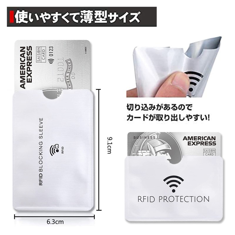 Ren He 10pcs Credit Card Case RFID Anti-Skimming Magnetic Waterproof
