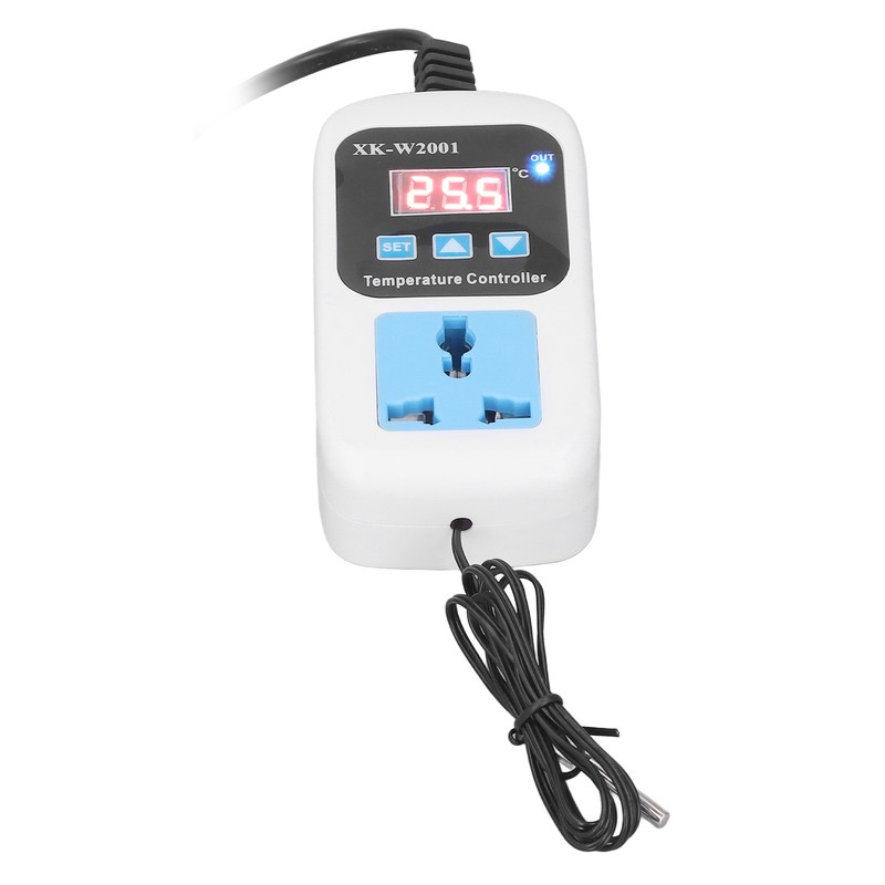 Temperature Controller Automatic Adjustable Digital Display Electronic Socket Thermostat for