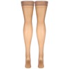 Truform Compression 8-15 mmHg Sheer Thigh High Stockings Beige, Medium,