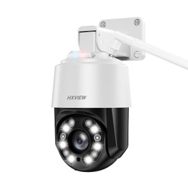 HXVIEW 4K PTZ Camera Outdoor with 20X Optical Zoom, 8MP WiFi Security Camera with 800FT IR Night Vision, Auto Tracking, 355° Pan & 90° Tilt, Person/Vehicle/Pet Detection, RTSP