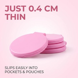 10 Pcs Pink Mini Folding Round Compact Mirror for Purse, Vintage Portable Pocket Mirror Travel Makeup Mirror for Women Daily Use