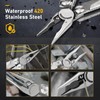 BIBURY Multitool Pliers,19-in-1 Pocket Multi-Tool w/Screwdriver Sleeve,Wire Cutters, Spring-Action Scissors