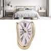 Melting Clock Plastic Retro Decorative Electroplated Metal Paint Desk Table