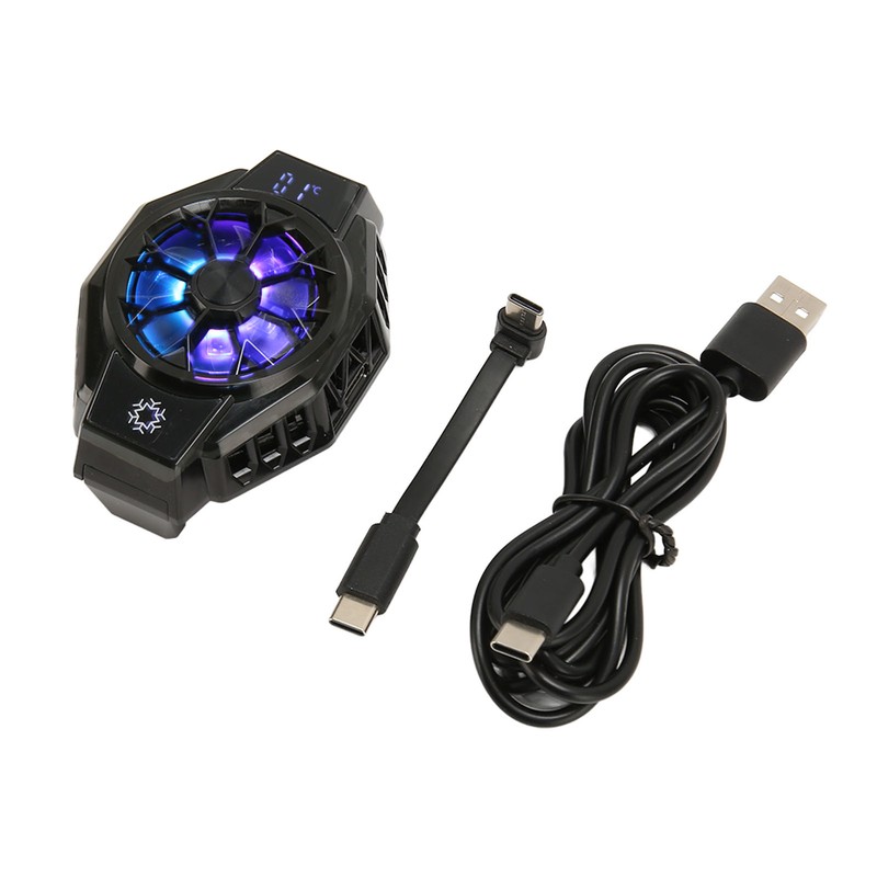 Cell Phone Cooler Semiconductor Digital Display Wireless Charging Back Clip