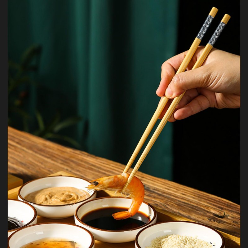 5 Pairs of Reusable Bamboo Chopsticks, Dishwasher-Safe Japanese Chopstick Set