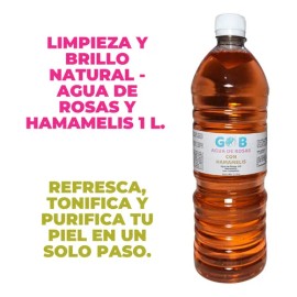 Tónico agua de rosas y hamamelis 1 L | refresca todo tipo de piel