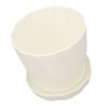 5 PCS Indoor Plant Pots with Base PP White Beautiful