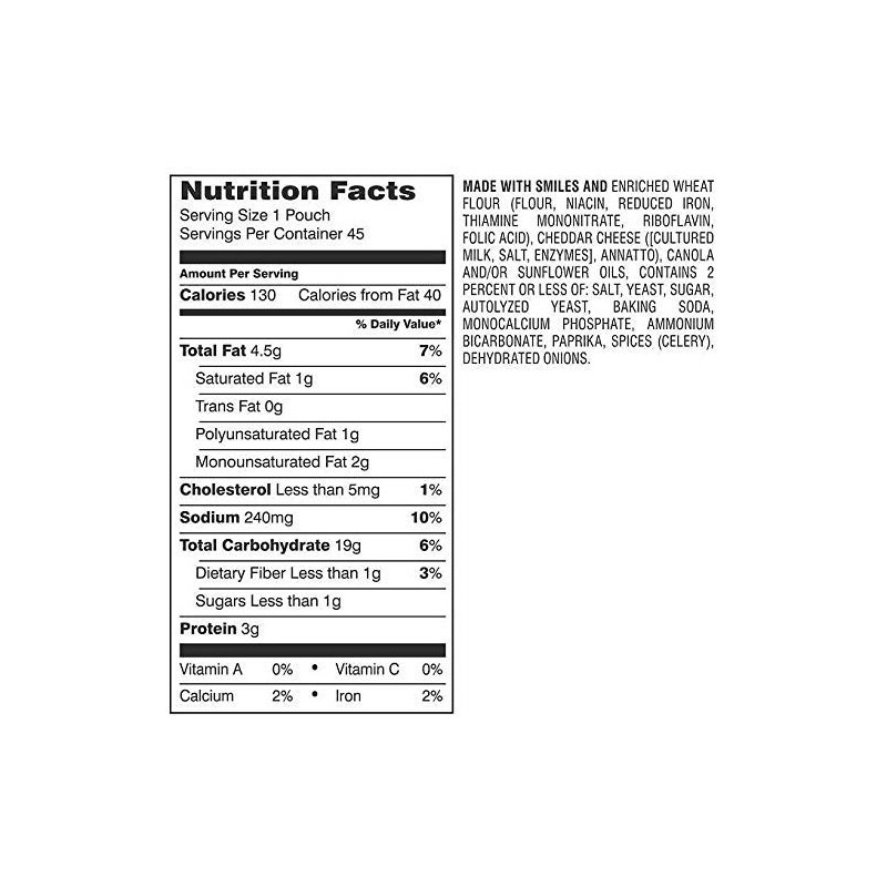 Pepperidge Farm 1051900 Goldfish Crackers, Cheddar, 1 oz Bag, 45/Carton