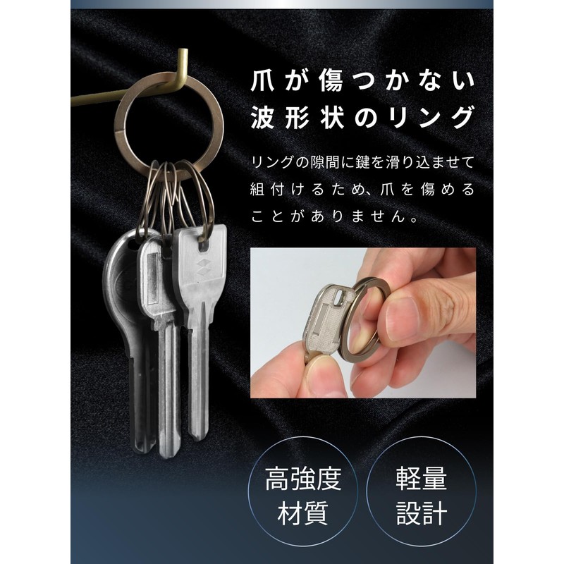 Wave Clip Smart Key Ring 80140004014000 (Gold/FF/Men's, Lady's)