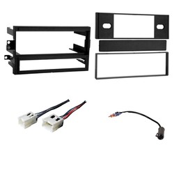Single Din Car Stereo Install Dash Kit, Wire Harness, and AM/FM Radio Antenna Adapter -Made for Nissan: 1995 1996 1997 Hardbody Truck, 1995 Pathfinder