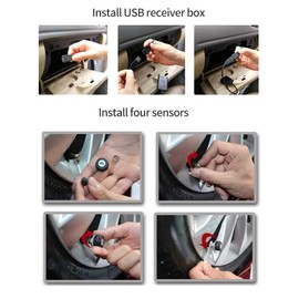 ATOTO AC-UTP1 USB TPMS Tire Pressure Monitoring Sensors System Specified for ATOTO A5/A6/S8/X10 Android Car Stereo Models (sensors Outside)