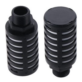 Fudeshe Air Silence 2pcs Plastic Fitting 3/4"NPT Pneumatic Solenoid Pneumatic Solenoid Valve Black Air Pneumatic Mufflers