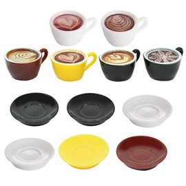 NOELAMOUR Cafe Latte, Food Sample Model, Mini, Set of 6 Cute, Latte Art, Coffee, Food Model, Display