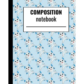  Composition Notebook: Cute Cats Notebook, Composition Notebook for Girls Wide Ruled, 8 x 10 Notebook Journal, School Supplies