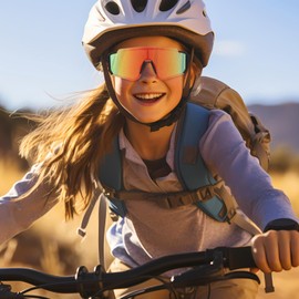 DUCO Polarized Kids Sunglasses Youth Baseball Sports Sun Glasses UV400 Shades with Strap for Teens Boys Girls DK310 (Black Frame Black Temple Revo Orange Lens)