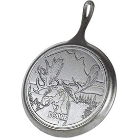 Lodge Wildlife Series-10.5" Cast Iron Griddle with Moose Scene