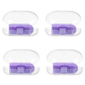 NFSVLB Finger Tooth Brushing Baby Finger Toothbrush 0-12 Months,4 Pcs Silicone Finger Brush Baby Toothbrush,Toddler Fingers toothbrushs,Infant toothbrushes with 4 Travel Case