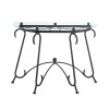 Tempered Glass Surface Console Table Coffee Table with Sturdy Construction