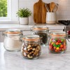 WACOI 16 Oz Glass Storage Jars with Airtight Lids 6