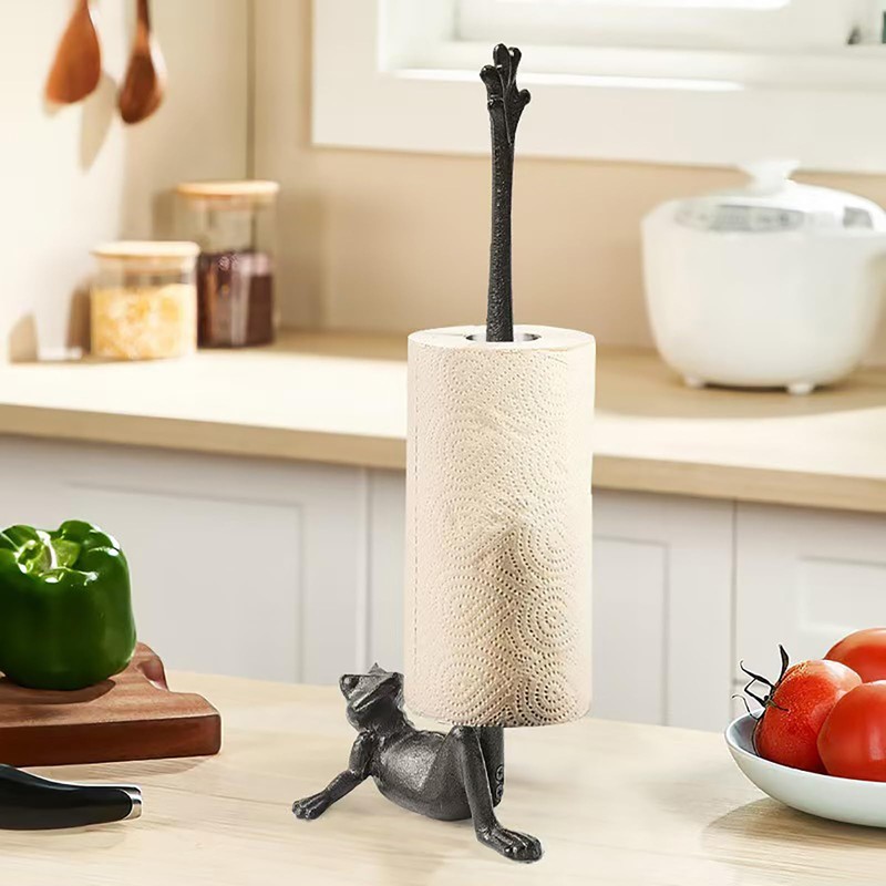 Jeonz Cast Iron Paper Towel Holder Countertop, Frog Leg Toilet