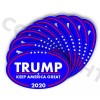 TRUMP 2020 Keep American Great Bumper Stickers Oval Decals Blue