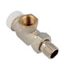TA Heimeier thermostatic valve base V-exact IIAxial, red brass, nickel
