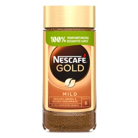 NESCAFÉ GOLD Mild, löslicher Bohnenkaffee, Instant-Kaffee aus erlesenen Kaffeebohnen, koffeinhaltig, 1er Pack (1 x 200g)