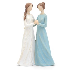 Vofstand Gifts for Sisters Women Friendship Figures: Sister Gifts Resin Sister Statue, Angel Figure Family Ornaments Gift for Christmas Day, Birthday Decoration Angel Sculpture