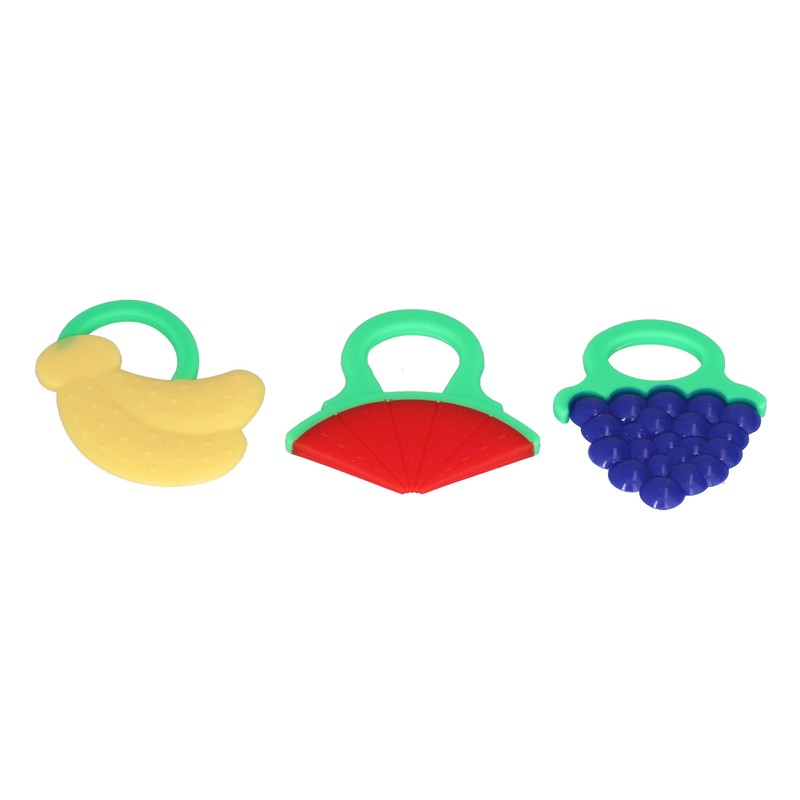 3Pcs Baby Teething Toys Lovely Fruit Shape Teeth Discomfort Relief