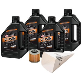 Tusk Oil Change Kit with V-Twin Mineral Oil 20W-50 Compatible with V-Star XVS 1100 1999-2009