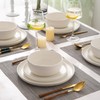 AmorArc Ceramic Dinnerware Sets, Wavy Rim Stoneware Plates and Bowls