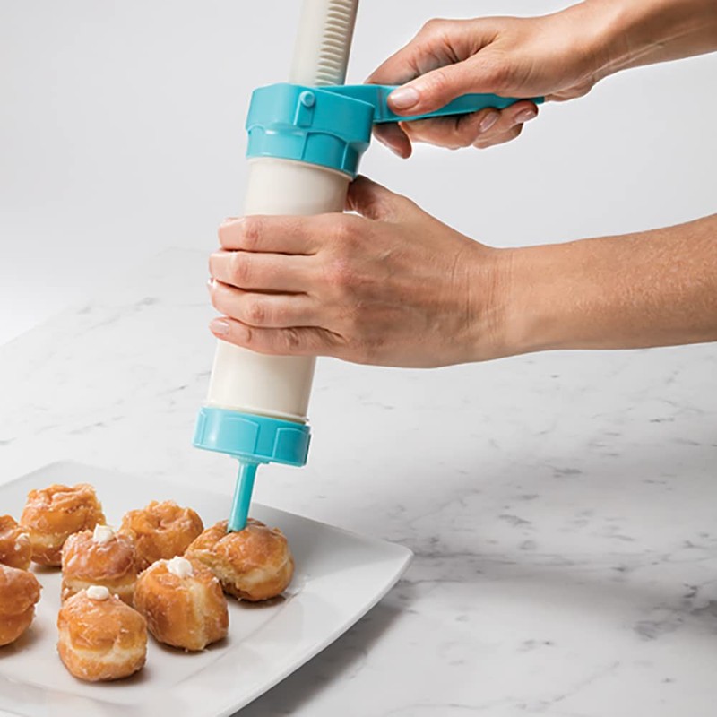 Hutzler 23pc Easy Action Cookie Press and Food Decorator Set