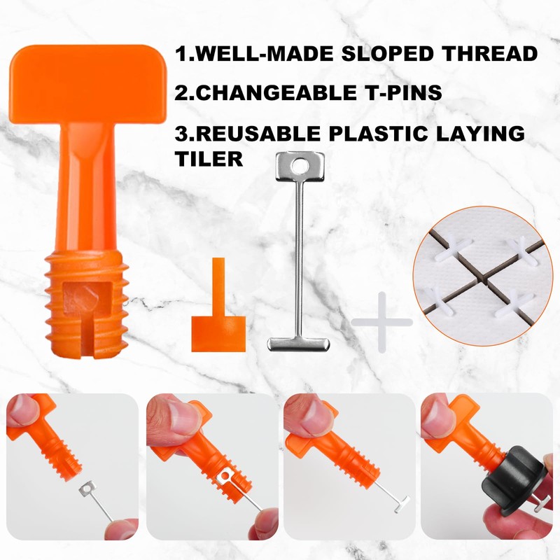Storystore Tile Leveling System 100pcs Tile Levelers Spacers with 2mm